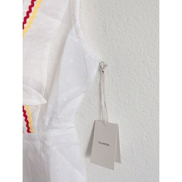 Tularosa Ringle linen Romper In Ivory - Picture 6 of 10